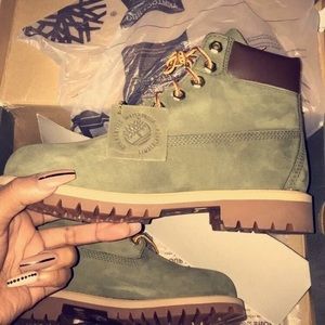 Olive Green Timberland Boots